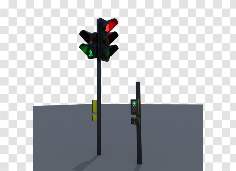 Traffic Light Pedestrian Crossing Zebra 3D Computer Graphics - Road - Interior Design Transparent PNG