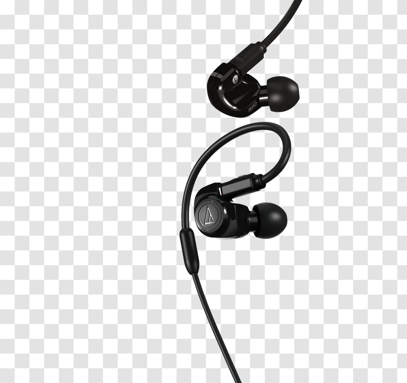 AUDIO-TECHNICA CORPORATION Headphones Audio-Technica ATH PRO500MK2 In-ear Monitor - Communication Accessory Transparent PNG