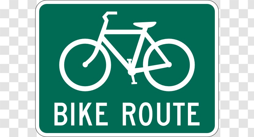 Bike Path Bicycle Cycling Road Sign - Text - Route Cliparts Transparent PNG