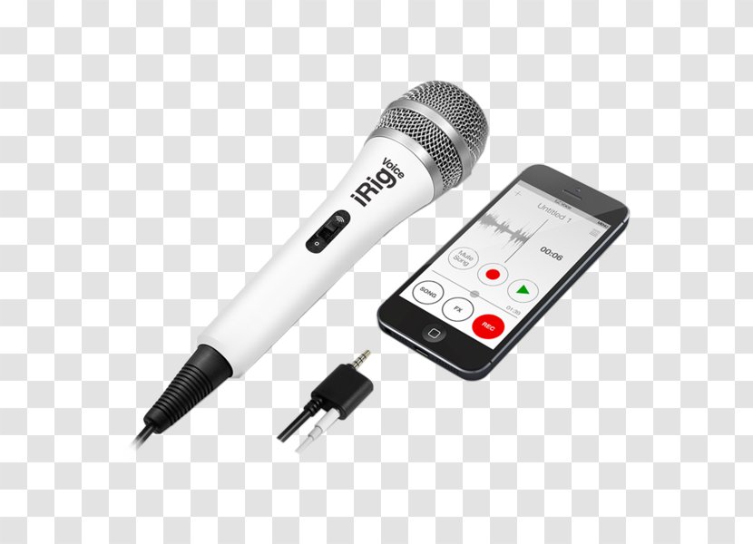 Microphone IK Multimedia IRig Voice MIC Cast Mic HD - Silhouette Transparent PNG