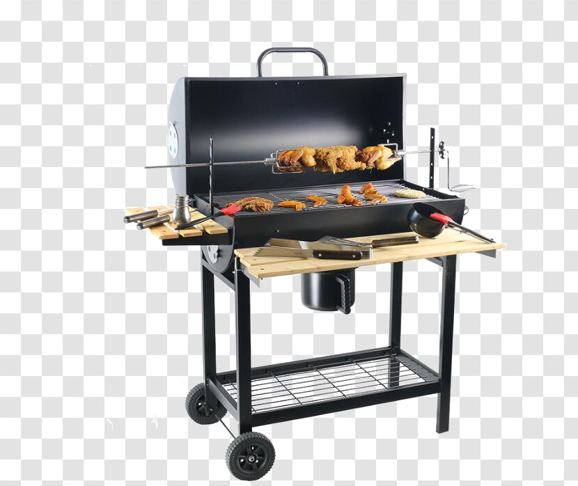 Barbecue-Smoker Grilling Charcoal Oven - Home Appliance - Black Barbecue Grill Transparent PNG
