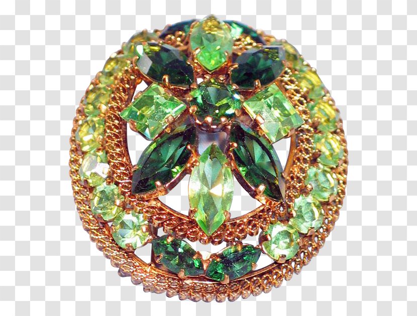 Brooch - Gemstone - Emerald Transparent PNG