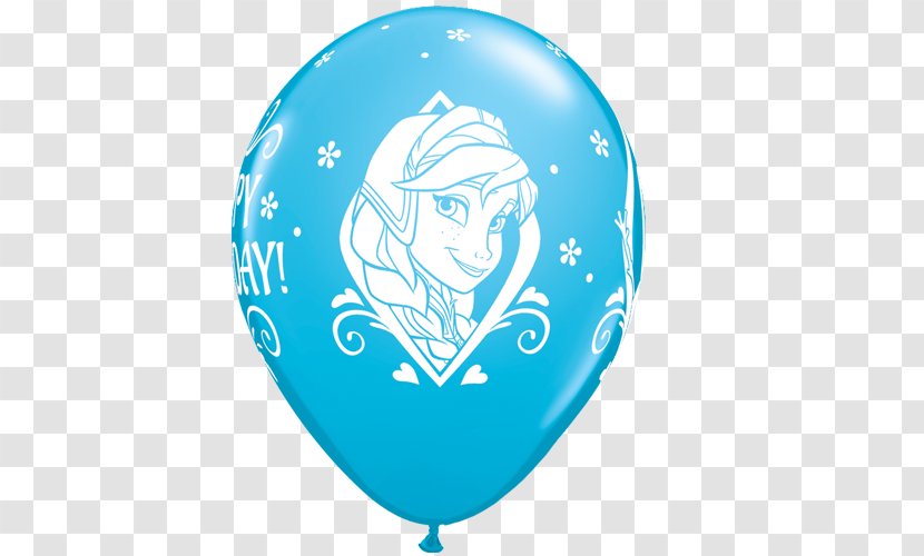Elsa Olaf Anna Balloon Party - Silver Transparent PNG