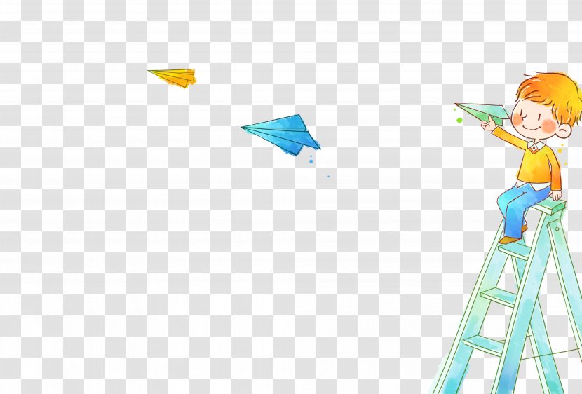 Animation Cartoon - Paper Airplane Transparent PNG