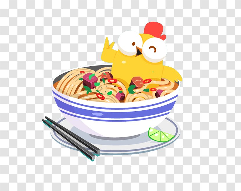 Bowl Chopsticks Cuisine - Junk Food - Lying Chicken Transparent PNG