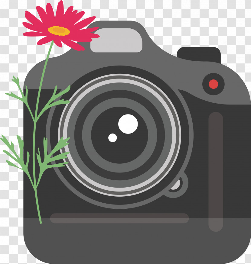 Camera Flower Transparent PNG