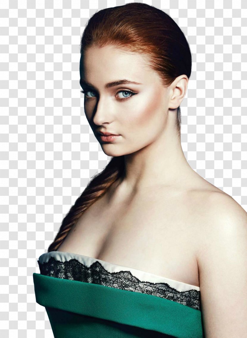 Sophia Turner Game Of Thrones Sansa Stark Female Celebrity - Frame - Maisie Williams Transparent PNG