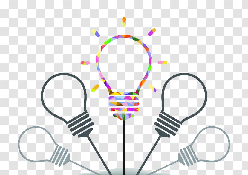 Incandescent Light Bulb Creativity Idea - Diagram - Colored Transparent PNG