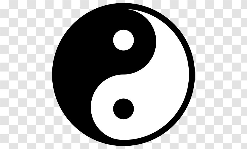 Yin And Yang Taijitu Symbol Clip Art - Black White Transparent PNG