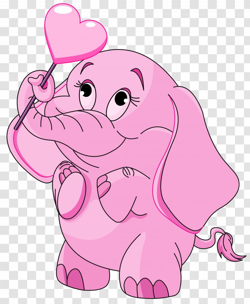 Seeing Pink Elephants Computer File - Tree - Love Elephant Clipart Transparent PNG