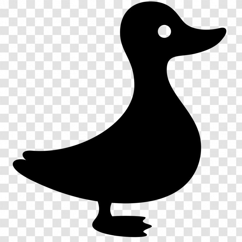 Duck Mallard Clip Art - Black And White Transparent PNG