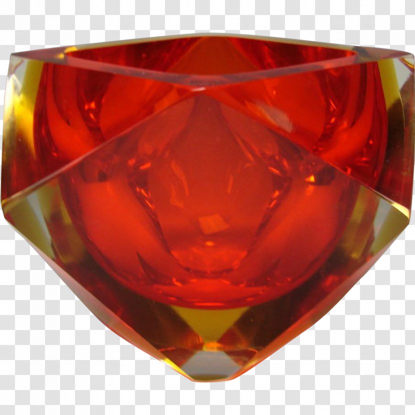 Amber Caramel Color Bowl - Clear Glass Vase Transparent PNG