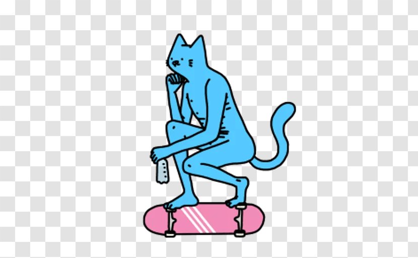 Sticker Skateboard Cat Clip Art - Ripndip - Fictional Character Transparent PNG