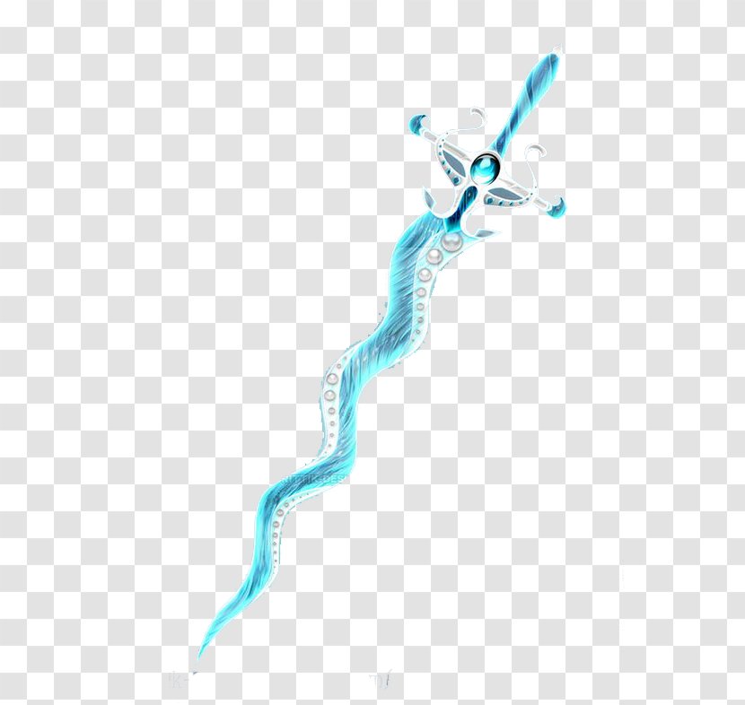 Material - Turquoise - Creative Magic Sword Transparent PNG