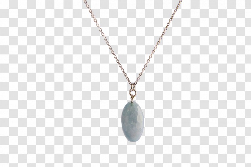 Locket Necklace Gemstone - Silver Transparent PNG