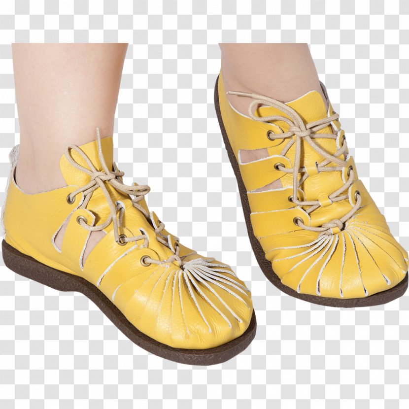 Sandal Yellow Ballet Shoe Booting - Footwear Transparent PNG