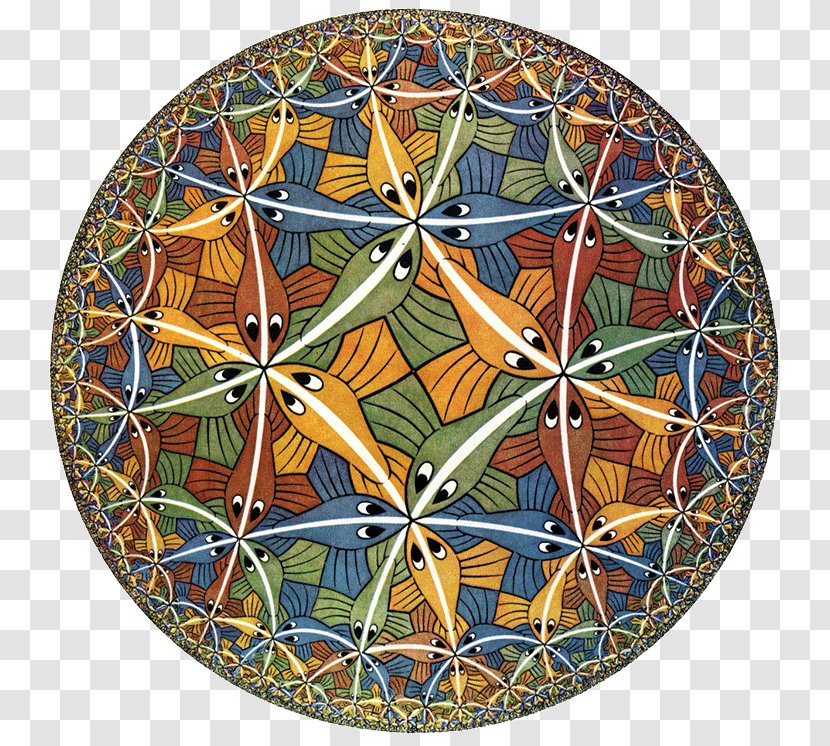 Escher In The Palace Drawing Hands Circle Limit III Art Study For Stars - Visual Arts - Painting Transparent PNG