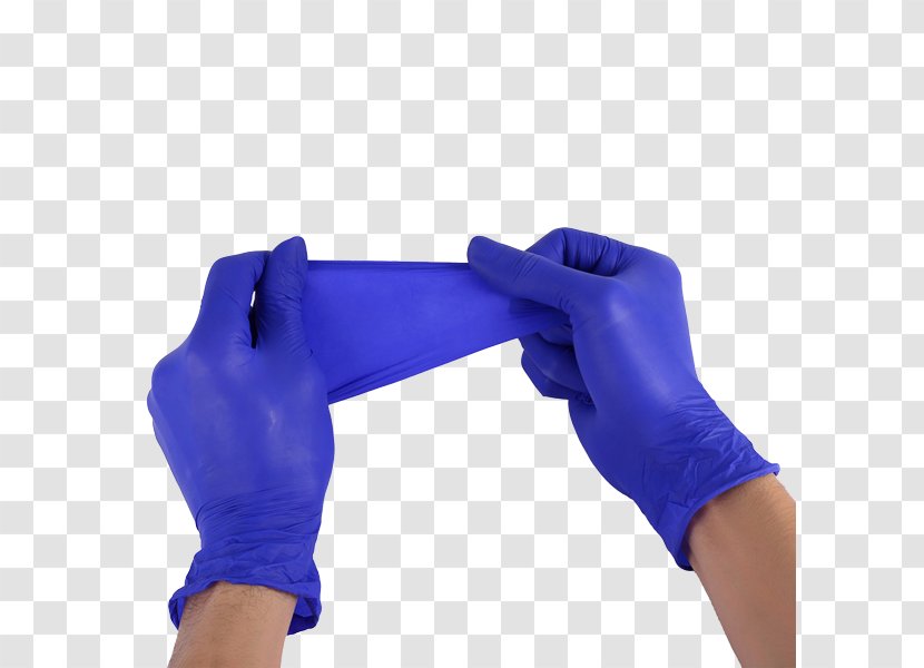 Medical Glove Nitrile Rubber Disposable - Safety - Arm Transparent PNG