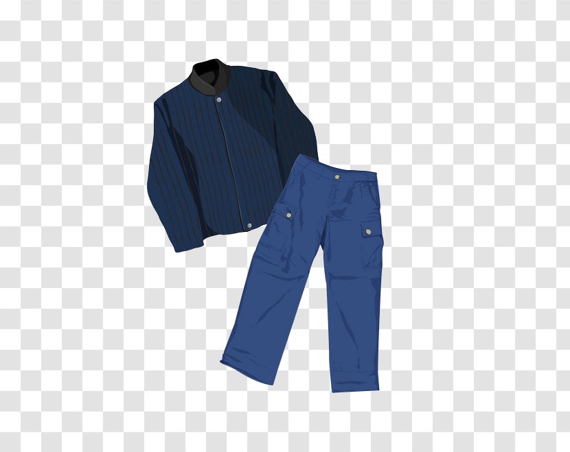 Clothing Trousers Designer Sweater - Uniform - Men's Autumn Blue Transparent PNG