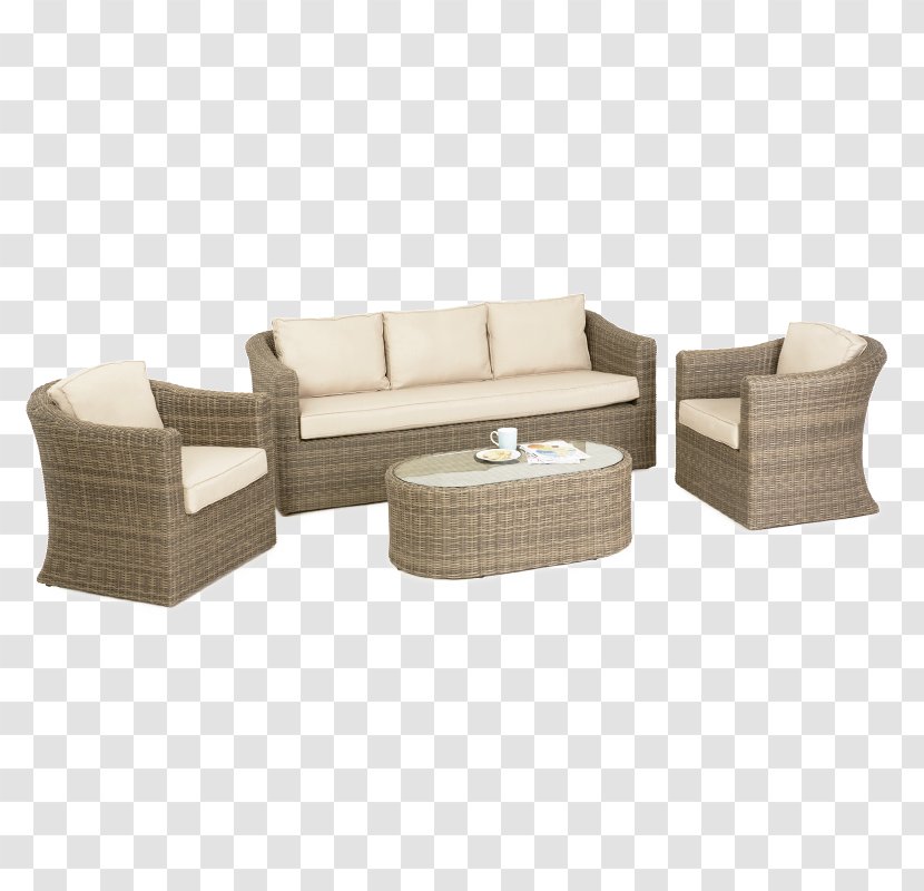 Table Couch Garden Furniture Rattan - Tableware Set Transparent PNG