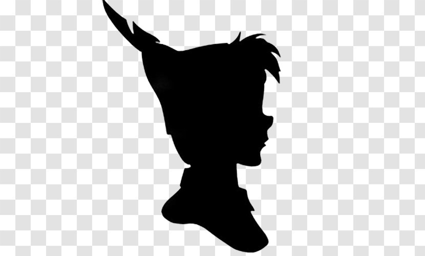 Peter Pan And Wendy Darling Tinker Bell Captain Hook - Lost Boys - Black Head Portrait Transparent PNG