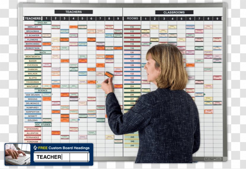 Magnatag Schedule School Teacher Dry-Erase Boards - Classroom Agenda Period Transparent PNG