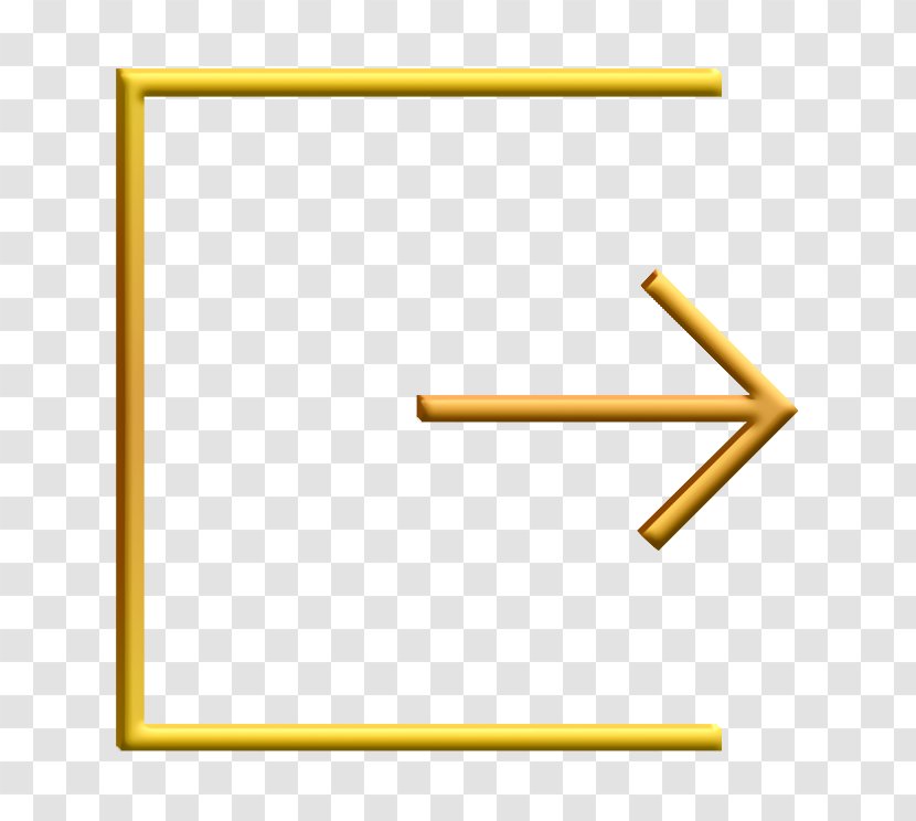 Log Out Icon - Rectangle Yellow Transparent PNG
