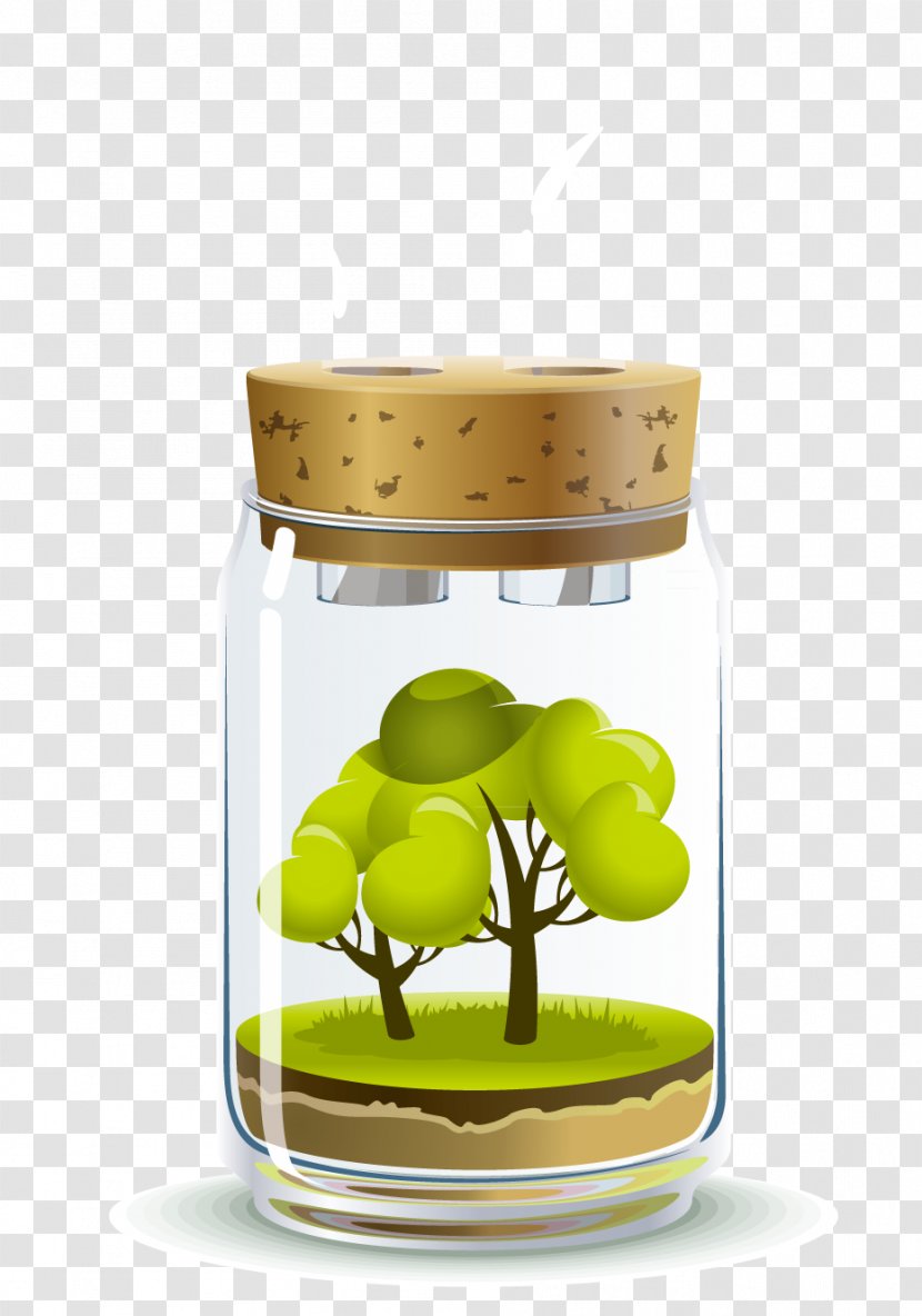 Oxygen Natural Environment Ecosystem Illustration - Nature - Green Bottle Transparent PNG