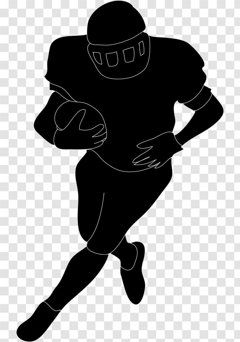 Football Player American Interception Clip Art - Silhouette - Sports Cliparts Transparent PNG