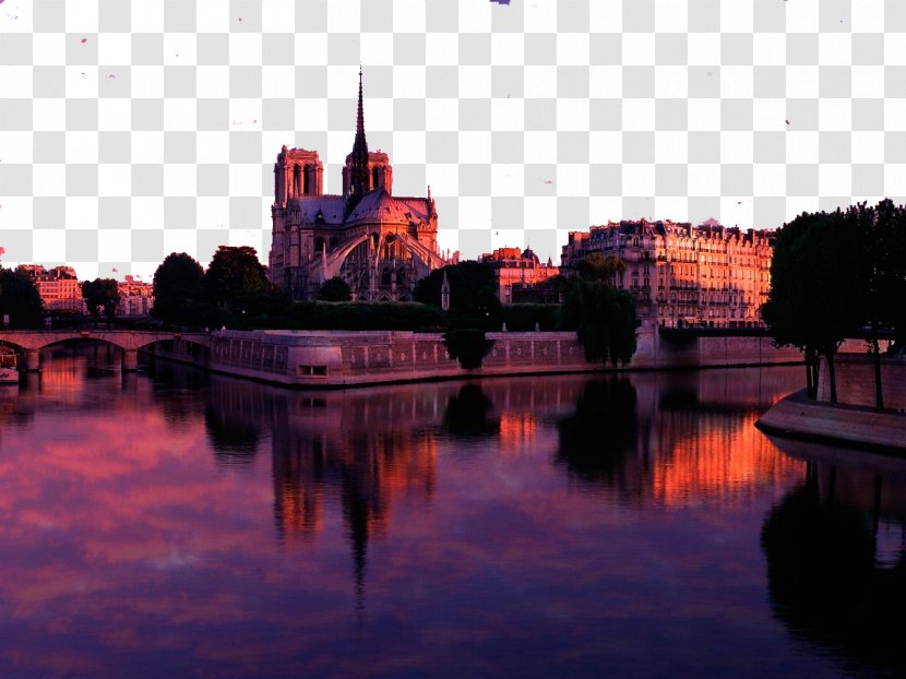 Notre-Dame De Paris Eiffel Tower Sacrxe9-Cu0153ur, Tuileries Garden Arxe8nes Montmartre - Skyline - French Town Charming Scenery Transparent PNG