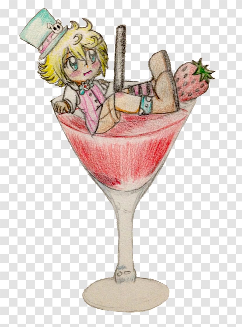 Cocktail Garnish Champagne Glass Pink Lady Martini - Strawberry Daiquiri Transparent PNG