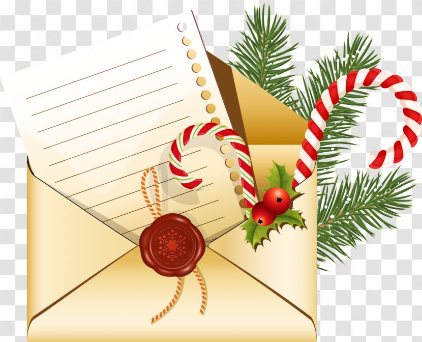 Santa Claus Letter Christmas Clip Art - Royaltyfree - Envelope Mail Transparent PNG