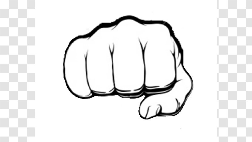 Raised Fist Clip Art - Monochrome - Photo Transparent PNG