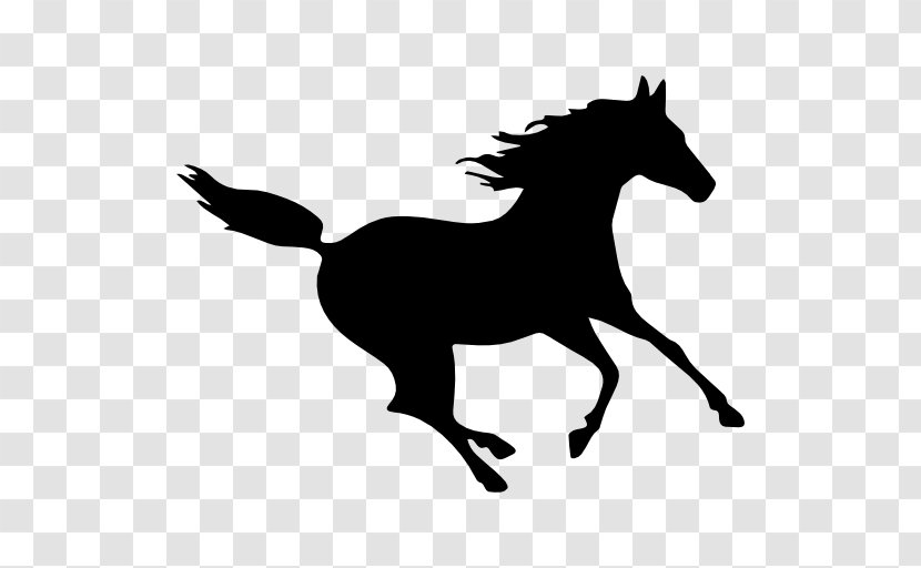 American Quarter Horse Gallop Silhouette Clip Art - Pay New Year's Call Transparent PNG