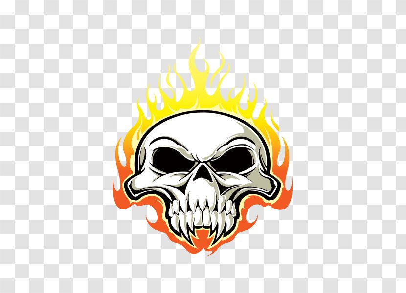 Skull And Crossbones Drawing Death Sticker - Human Head - Flame Pursuit Transparent PNG