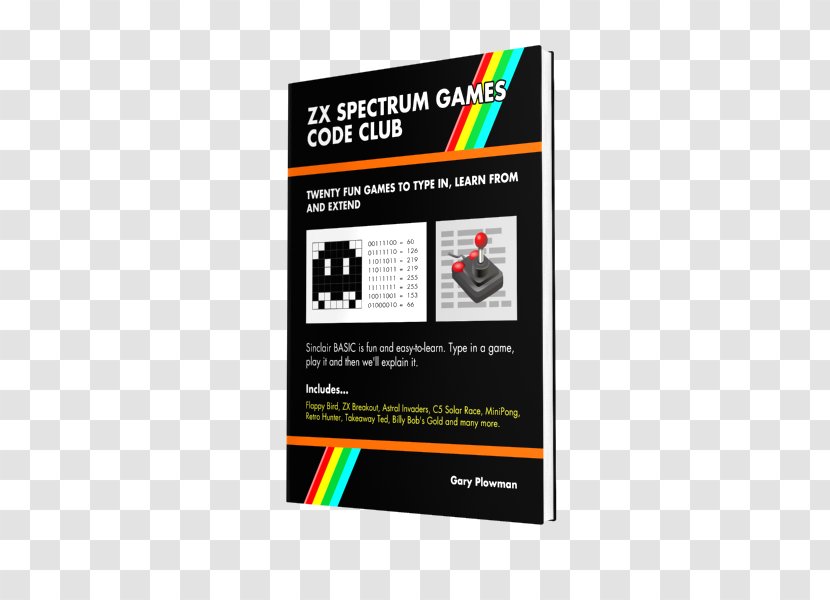 ZX Spectrum Games Code Club: Twenty Fun To And Learn Display Advertising Paperback Text - Popey Transparent PNG