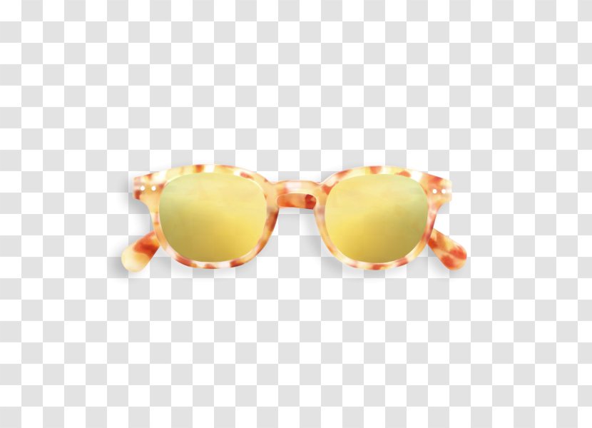 IZIPIZI Yellow Mirror Tortoise Sunglasses - Eye - Tortoide Transparent PNG