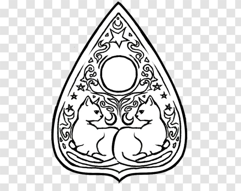 Planchette Black And White Drawing - Line Art - Design Transparent PNG