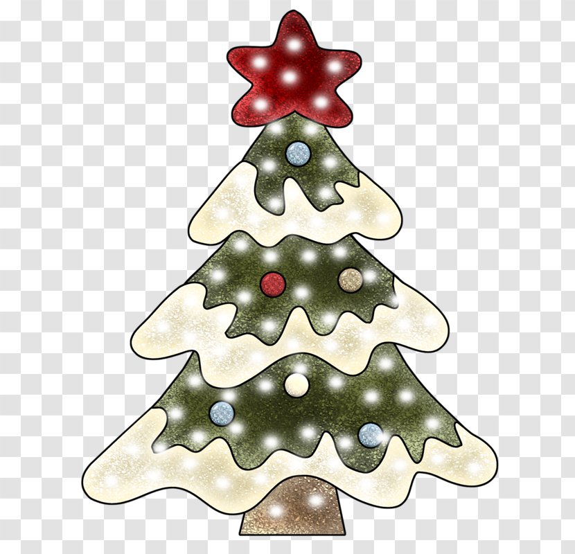 Christmas Tree Santa Claus Card Clip Art - Spruce - Lights Transparent PNG