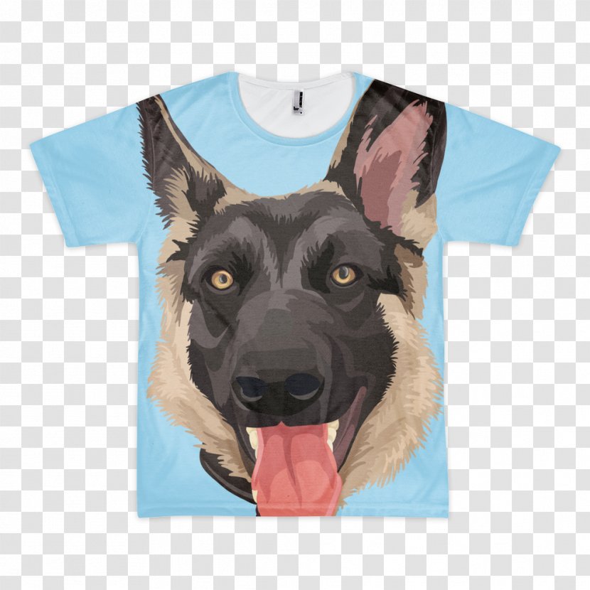 T-shirt Dog Breed German Shepherd Pet Sock - Sleeve - All Over Print Transparent PNG