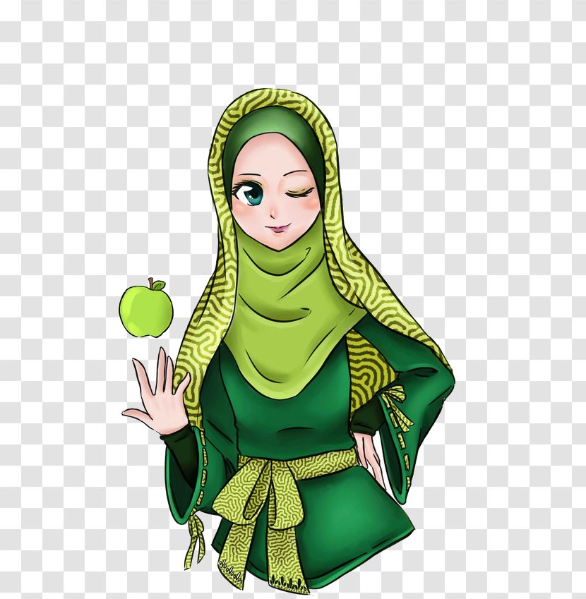 Cartoon Quran Muslim Illustration Image - Silhouette - Muslimah Transparent PNG