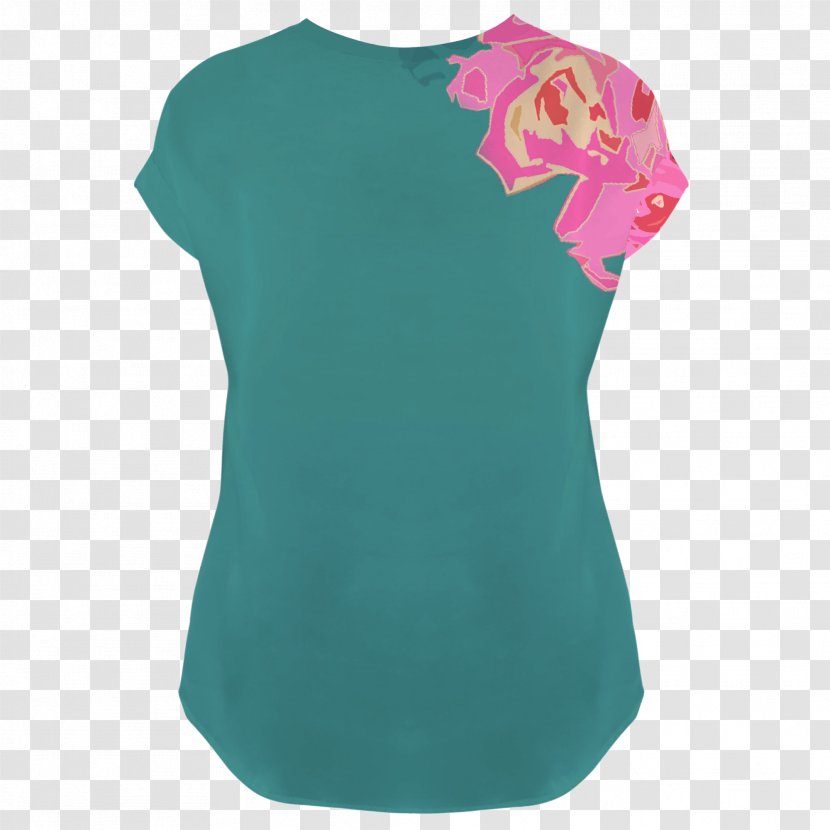 Sleeve T-shirt Shoulder Blouse Turquoise - Green Transparent PNG