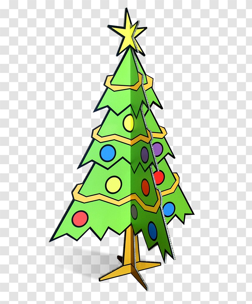 Christmas Tree Cardboard Point Of Sale Display Spruce - Decoration Transparent PNG