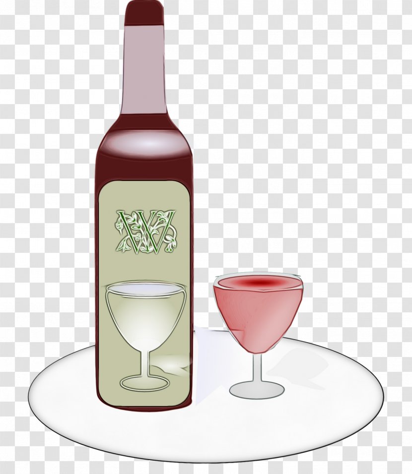 Watercolor Liquid - Wine Glass - Rose Red Transparent PNG