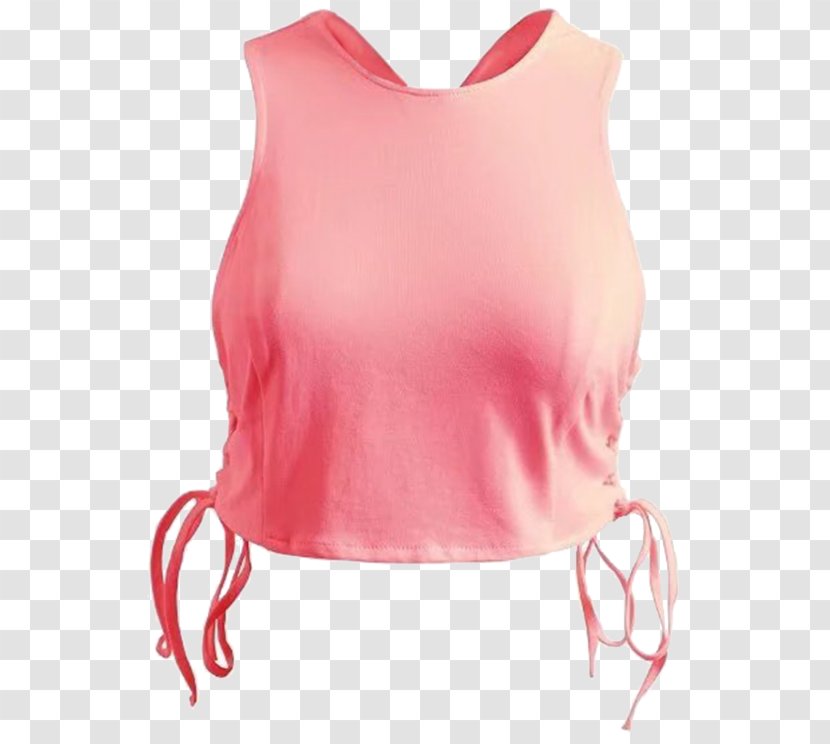 T-shirt Top Outerwear Sleeve Blouse - Tshirt - Cross Pink Transparent PNG