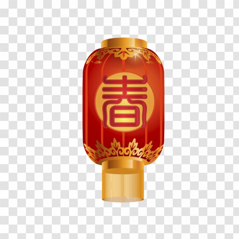 Chinese New Year Lantern Firecracker - Oudejaarsdag Van De Maankalender - Vector Material Transparent PNG