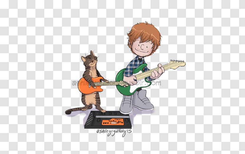 Guitar Cartoon Figurine - Plucked String Instruments Transparent PNG