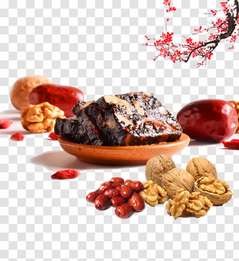 Donkey-hide Gelatin Dietary Supplement Edible Birds Nest Jujube - Walnut - Delicious Cake Material Transparent PNG