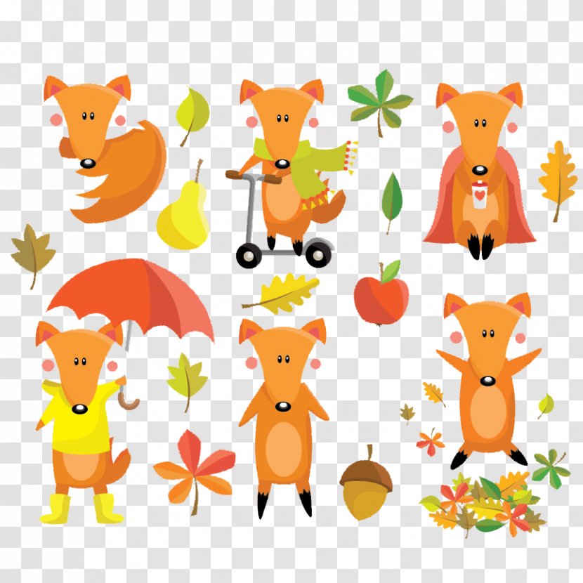 Dog Autumn Clip Art - Like Mammal - Cartoon Puppy Fall Equipment Transparent PNG