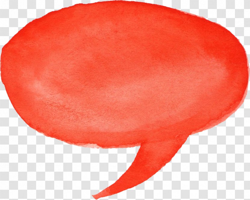 Speech Balloon Drawing - Red - Watercolor Pink Transparent PNG